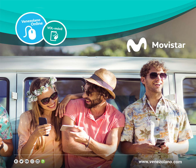 Recarga tu línea Movistar prepago desde VOL.móvil o Venezolano Online width=