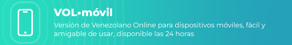 Versión de Venezolano Online diseñada para realizar tus principales transacciones desde dispositivos móviles